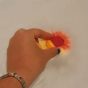 Rhubarb and custard mini bath bomb