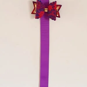 Purple butterfly bow holder