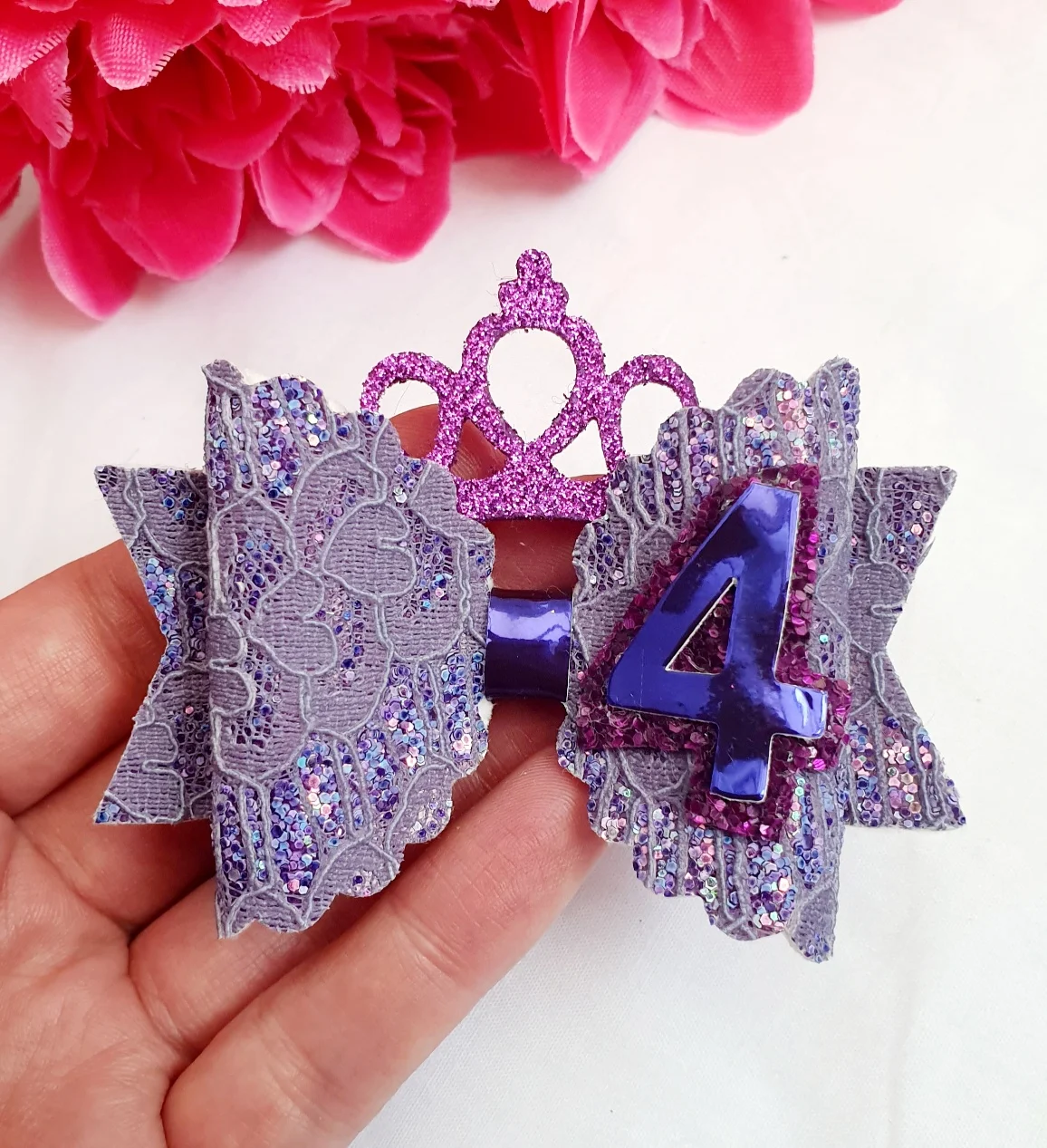 Birthday purple 4 bow