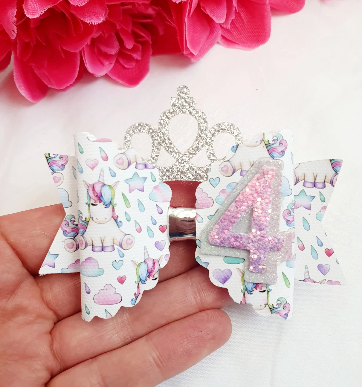 Birthday unicorn 4 bow