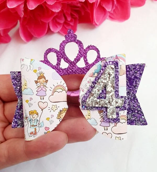 Birthday princess 4 bow