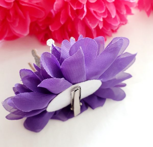 Purple tutu crown hair bow