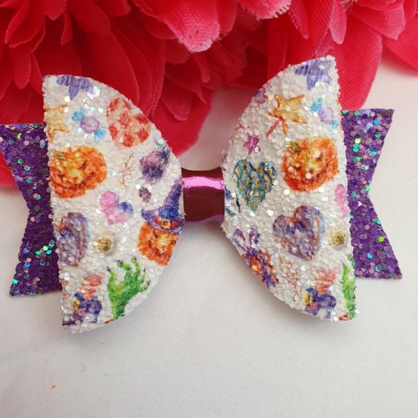 Purple sparkle Halloween Bow