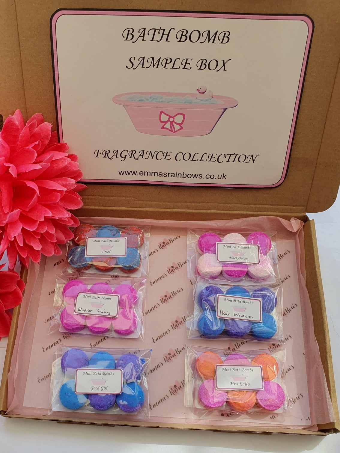 Mini Bath Bomb Fragrance Selection Emmas Rainbows