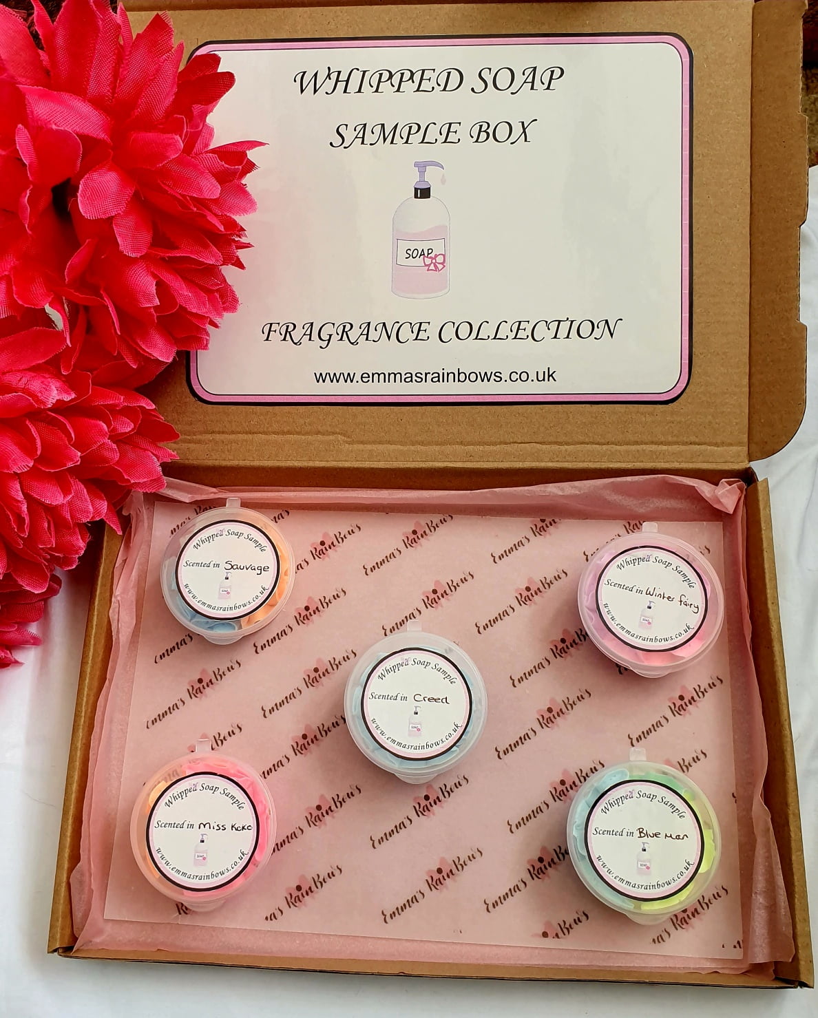 Whipped Soap Mini Fragrance selection Emmas Rainbows