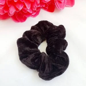 Black velvet scrunchie