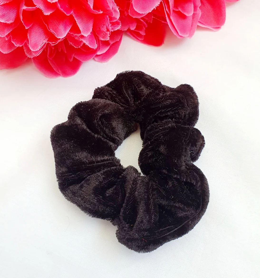 Black velvet scrunchie