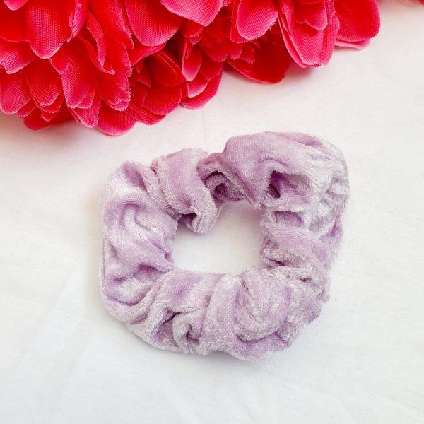 Violet velvet scrunchie