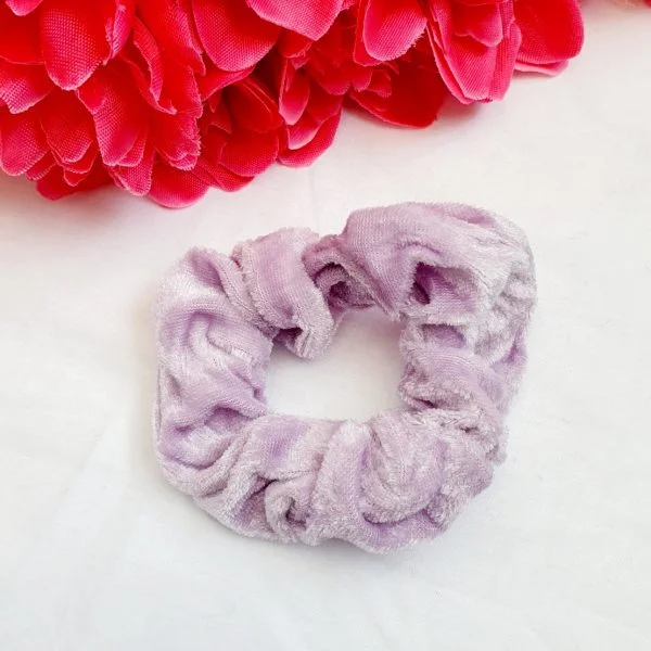 Violet velvet scrunchie