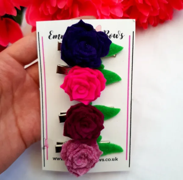 Pretty Petals Hair Clip Set