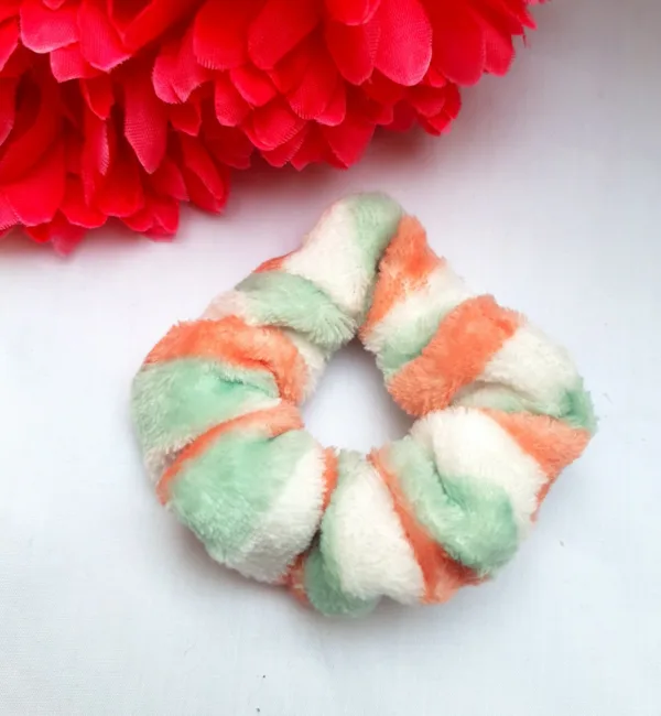 Tropical Sunset Fluffy Scrunchie