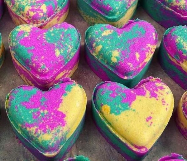 Fruit Salad Heart Bath Art Bomb