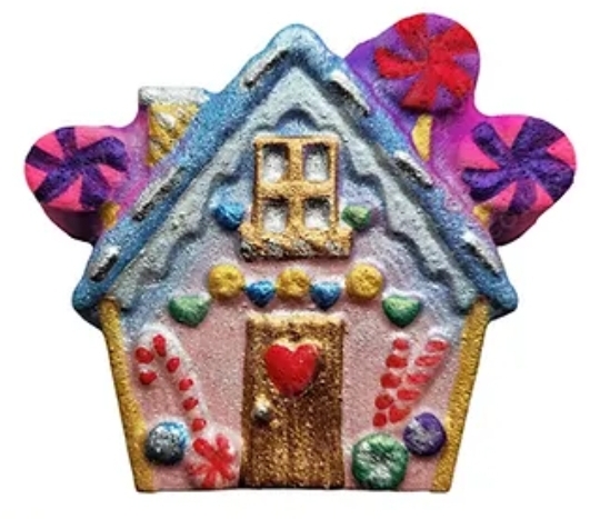 Gingerbread House Bath Art Bomb