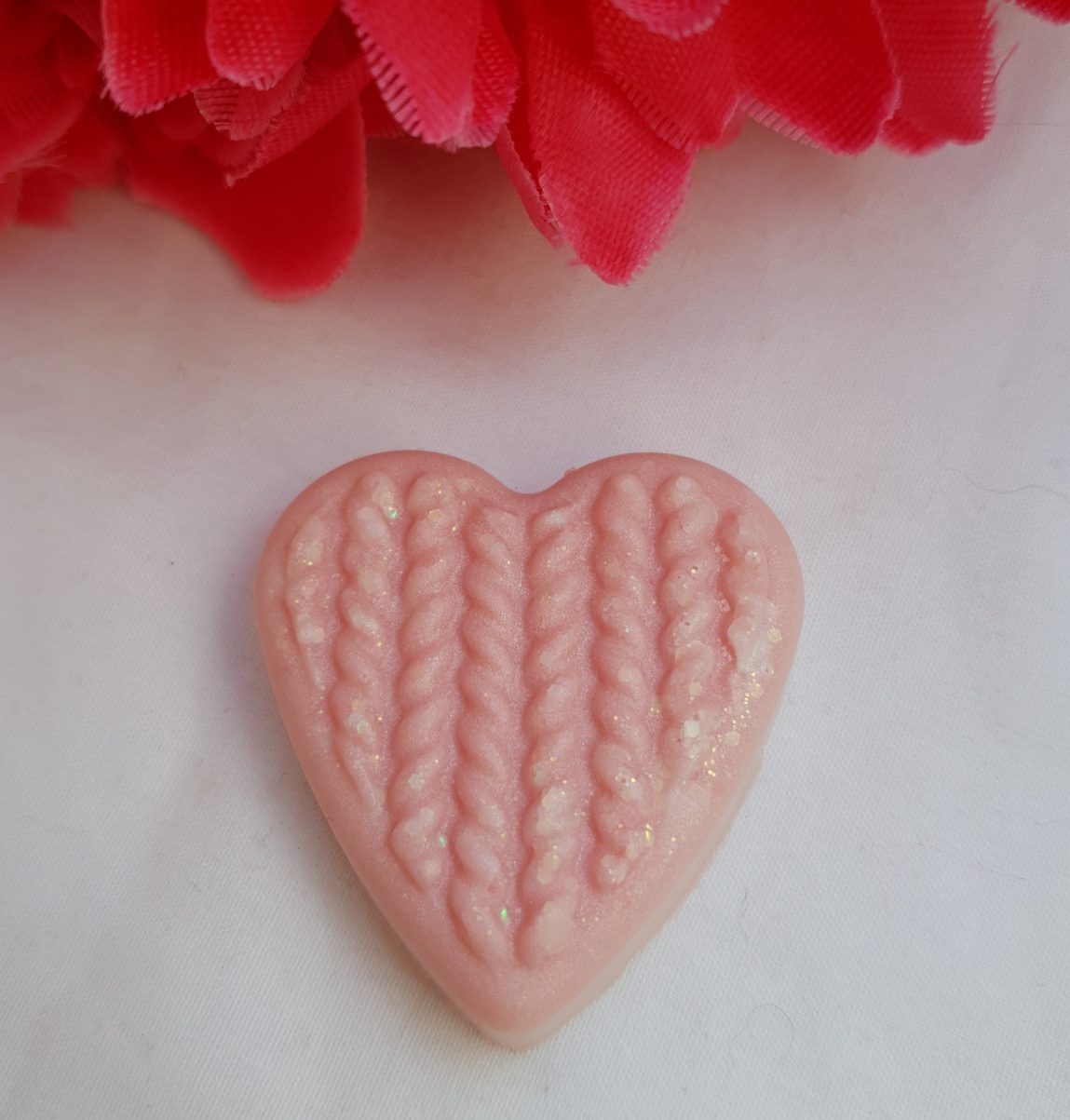 Strawberry & Lily Mini Wax Heart