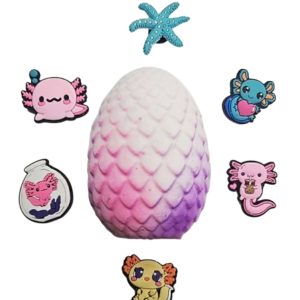 Axolotl Bath Bomb  ( with croc charm hidden inside)