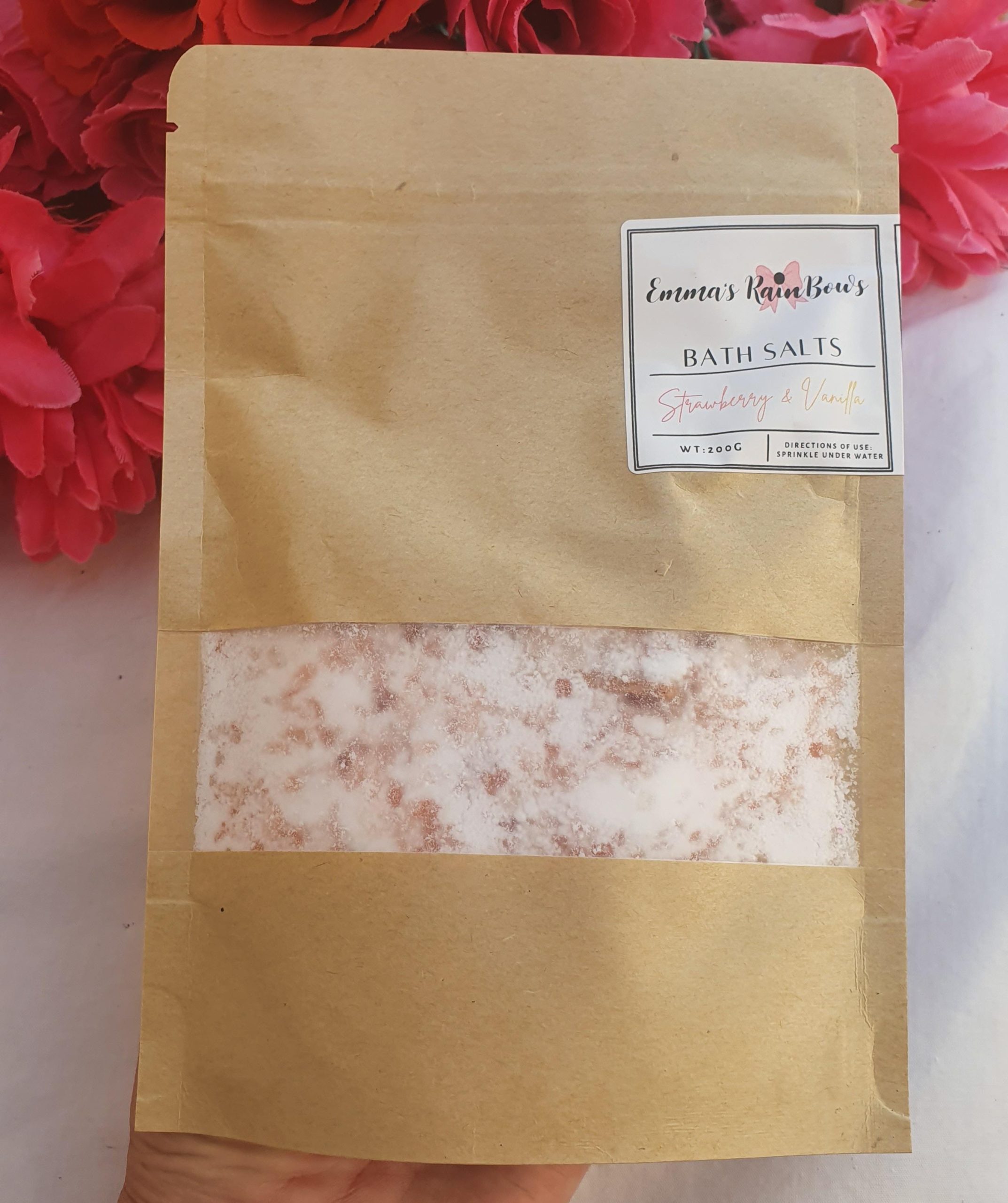 Strawberry & Vanilla Foaming Bath Salts